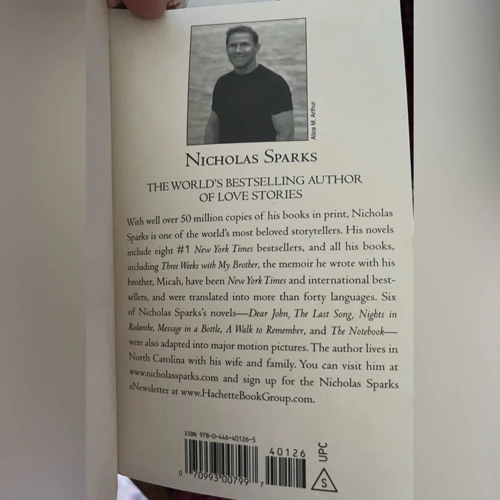 At First Sight by #1 New York Times Bestseller Nicholas Sparks. Paperback Book.
